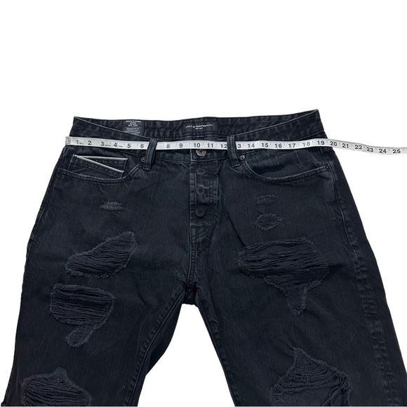 Cult of Individuality Rebel Short Men Black Wash Jean Shorts Sz 38 Rigid Denim - Picture 5 of 13